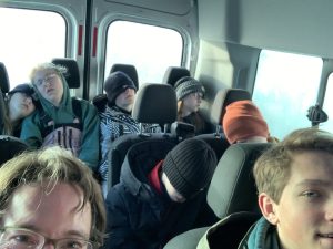 slapende studenten onderweg naar rauland